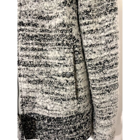 Womens Club Monaco Jacket Tweed Mohair/Wool Full Zip Collar Gray Size S - Picture 7 of 7